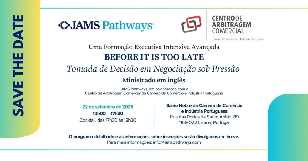 Forma&ccedil;&atilde;o Intensiva Avan&ccedil;ada em Negocia&ccedil;&atilde;o sob Press&atilde;o | JAMS Pathways