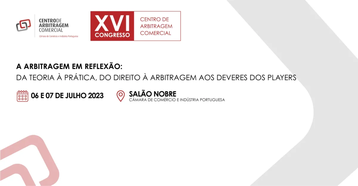 XVI Congresso Centro de Arbitragem Comercial