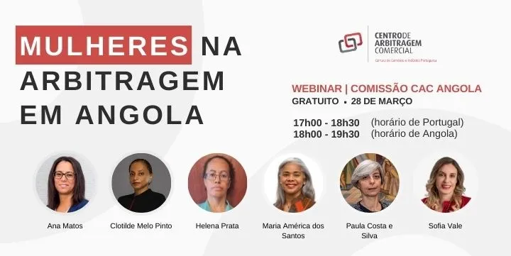 Webinar | Mulheres na Arbitragem em Angola