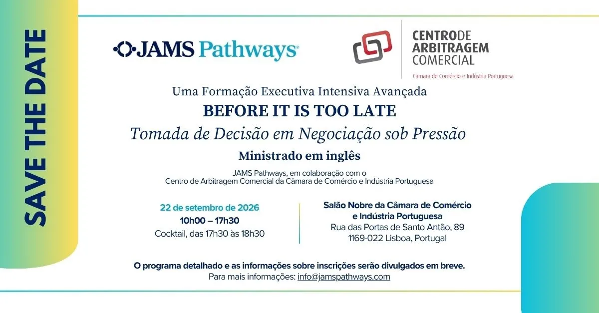 Forma&ccedil;&atilde;o Intensiva Avan&ccedil;ada em Negocia&ccedil;&atilde;o sob Press&atilde;o | JAMS Pathways